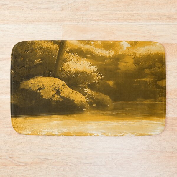 Item preview, Landscape Pond and Trees Solid Orange designed and sold by deniselynnimage.
