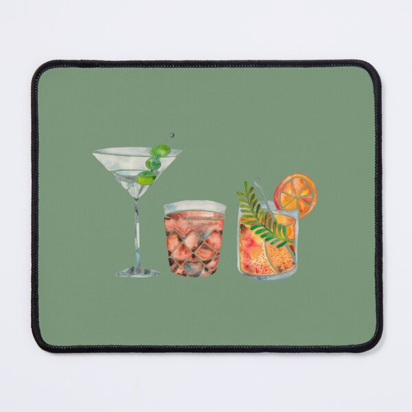 Item preview, Cocktails – 1960s Watercolor Lineup Art Print designed and sold by xrftgcig63.