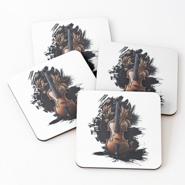 Item preview, Violin with flowers designed and sold by TheMusicSpot.