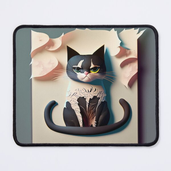 Item preview, Abstract black cat on ripped background designed and sold by melridger.