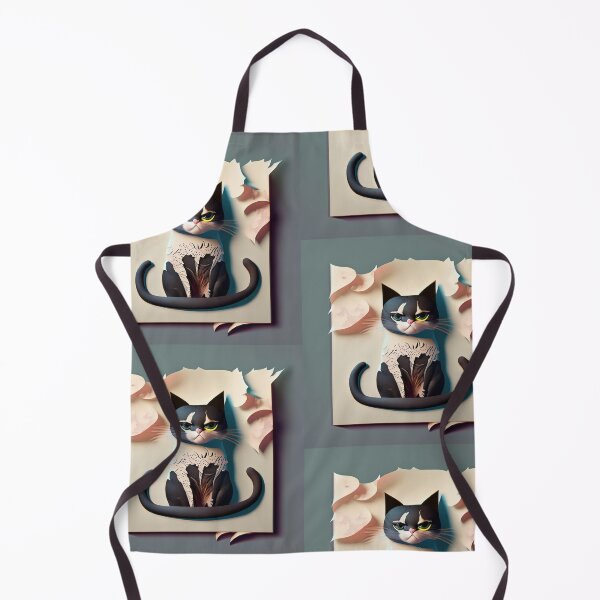 Item preview, Abstract black cat on ripped background designed and sold by melridger.