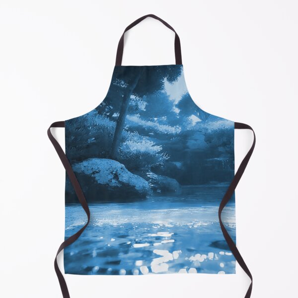 Item preview, Landscape Pond and Trees Solid Teal Blue designed and sold by deniselynnimage.