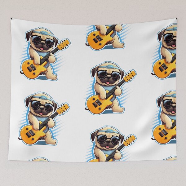 Item preview, Pug Playing Guitar  designed and sold by Jdelgado813.