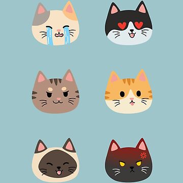 Artwork thumbnail, Cute Cat Emoji Pack by ElectricFangs