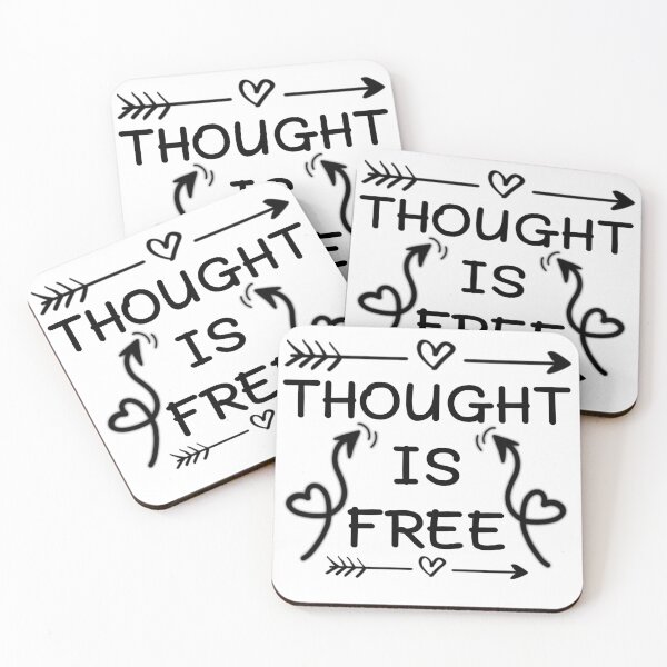 Item preview, Thought is free, motivational quote designed and sold by adlkh.