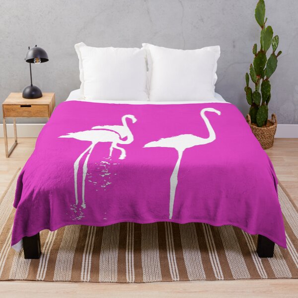 Item preview, Minimalistic Three Flamingos Silhouette In White designed and sold by taiche.