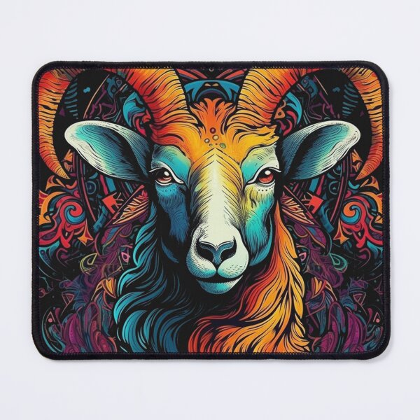 Item preview, Embrace Your Inner Goat: Vibrant Zodiac Goat designed and sold by TerrehsDesign.