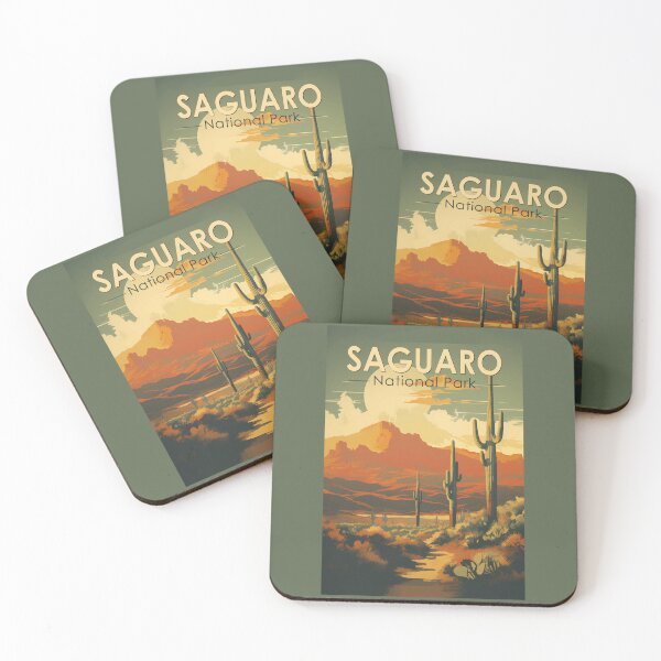 Item preview, Saguaro National Park Giant Cactus Illustration Retro designed and sold by KrisSidDesigns.