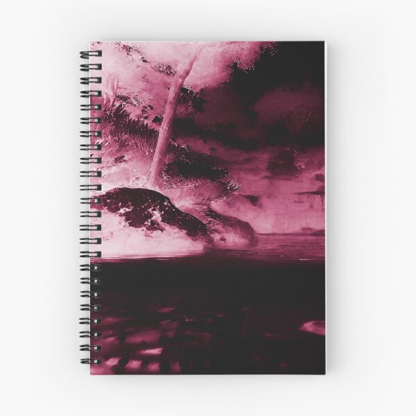 Item preview, Landscape Pond and Trees Thunderstorm Pink designed and sold by deniselynnimage.