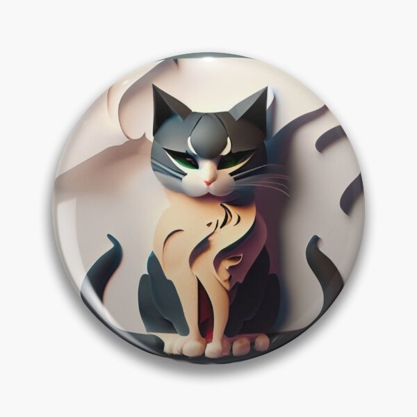 Item preview, Abstract black and white cat designed and sold by melridger.
