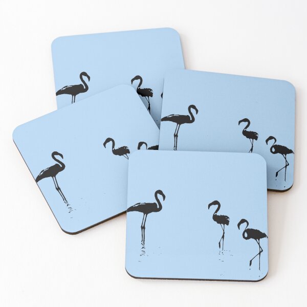 Item preview, Minimalistic Three Flamingos Silhouette In Black designed and sold by taiche.