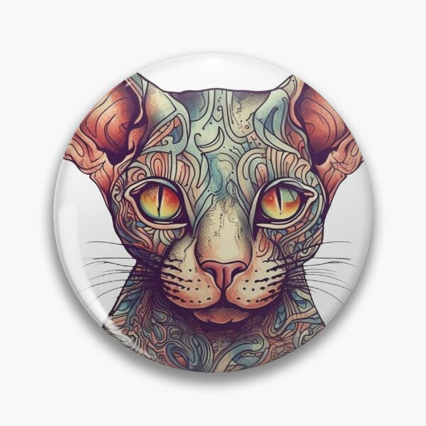Item preview, FelineFun Vintage Artworks Sphynx Cat Prints: Unique & Adorable Cat Lover Art designed and sold by DooodleGod.