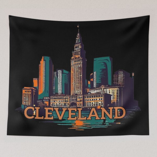 Item preview, Cleveland cityscape designed and sold by TomFrontierArt.