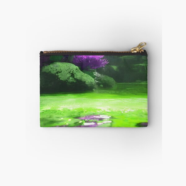 Item preview, Landscape Pond and Trees Green Water and Purple Leaves designed and sold by deniselynnimage.