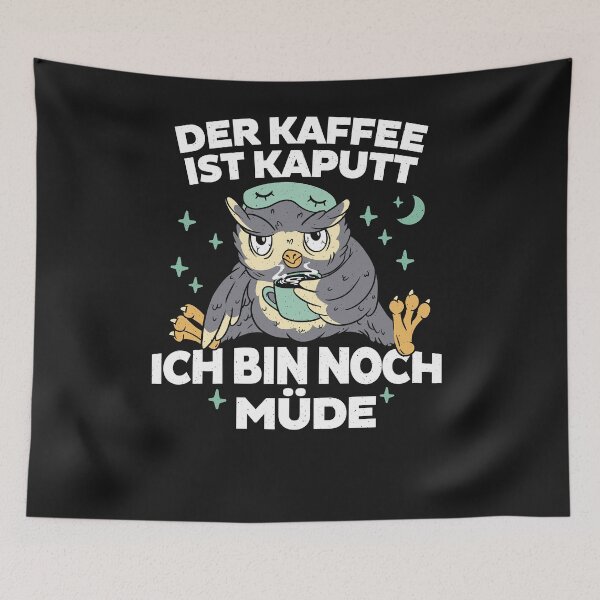 Item preview, Coffee is broken - I'm still tired owl designed and sold by ChrisFeil.