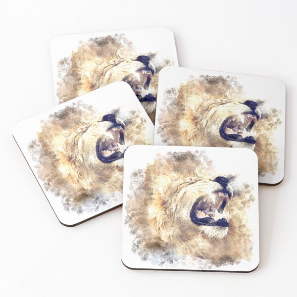 Item preview, Roaring Lion, Painted effect, Watercolour designed and sold by DefintionArt.