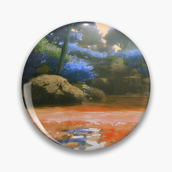 Item preview, Landscape Pond and Trees Gray Tones with Light Blush Pink Undertones designed and sold by deniselynnimage.