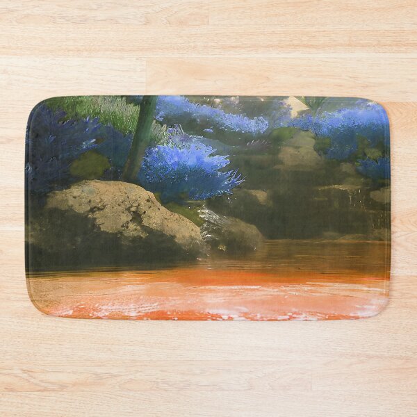 Item preview, Landscape Pond and Trees Gray Tones with Light Blush Pink Undertones designed and sold by deniselynnimage.