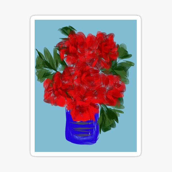 Abstract Geraniums Sticker