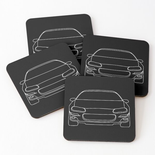 Aperçu de l'œuvre Camaro quatrième génération 1998-2002 art ligné blanc créée et vendue par EdimDesign.