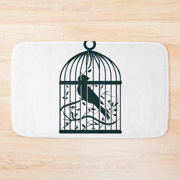 Item preview, The silhouette of a bird in a cage designed and sold by miguel-ozz.