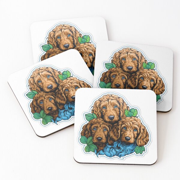 Item preview, Charming Irish Doodle Puppies, Affectionate Trio of Adorableness designed and sold by CatDogBin.