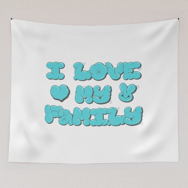 Item preview, I LOVE MY FAMILY KIDS PARENTS BLUE CUTE  designed and sold by By-Me-Shopping.