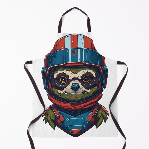 Item preview, Motorcycle sloth with helmet designed and sold by BearsAndSkulls.
