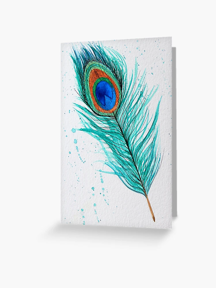 Blue Peacock Feather canvas - TenStickers