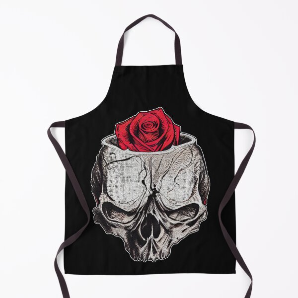 Artikelvorschau, Totenkopf und rote Rose entworfen und verkauft von Faust-ART.