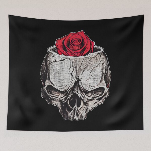Item preview, Skull and Red Rose designed and sold by Faust-ART.