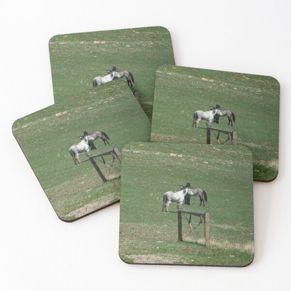 Item preview, Three Horses by a Wooden Gate designed and sold by Vivar Photo.
