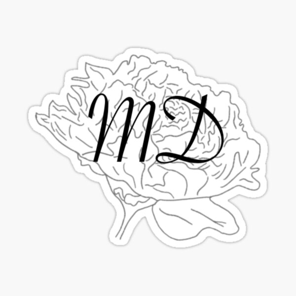 Clear Mae_Designs Logo Sticker