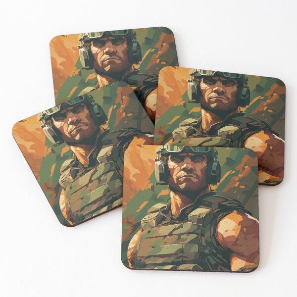Item preview, Copy of Strength and Courage - Muscular Commando in Colorful 2D Graphics designed and sold by Piotrek0001.
