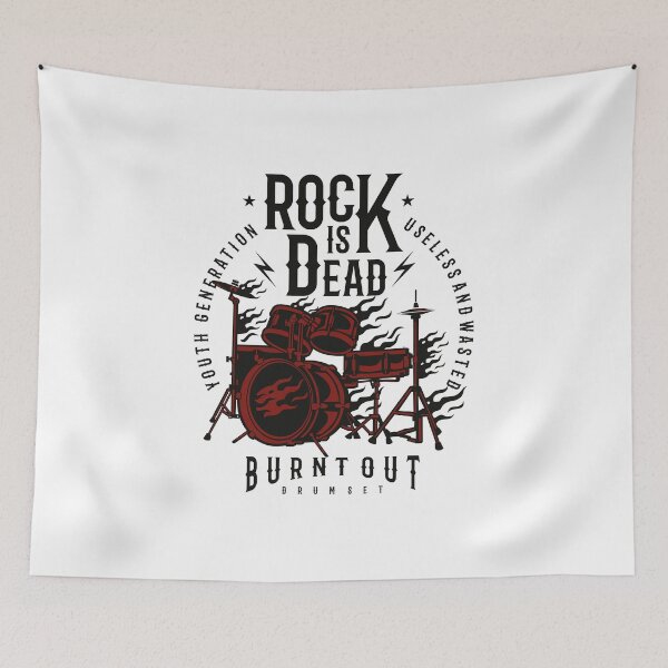 Item preview, Rock Is Dead - Youth Generation - Useless And Wasted -  Burnt Out designed and sold by flipper42.