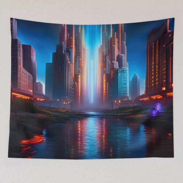 Item preview, City By The River designed and sold by Ink Art Design.