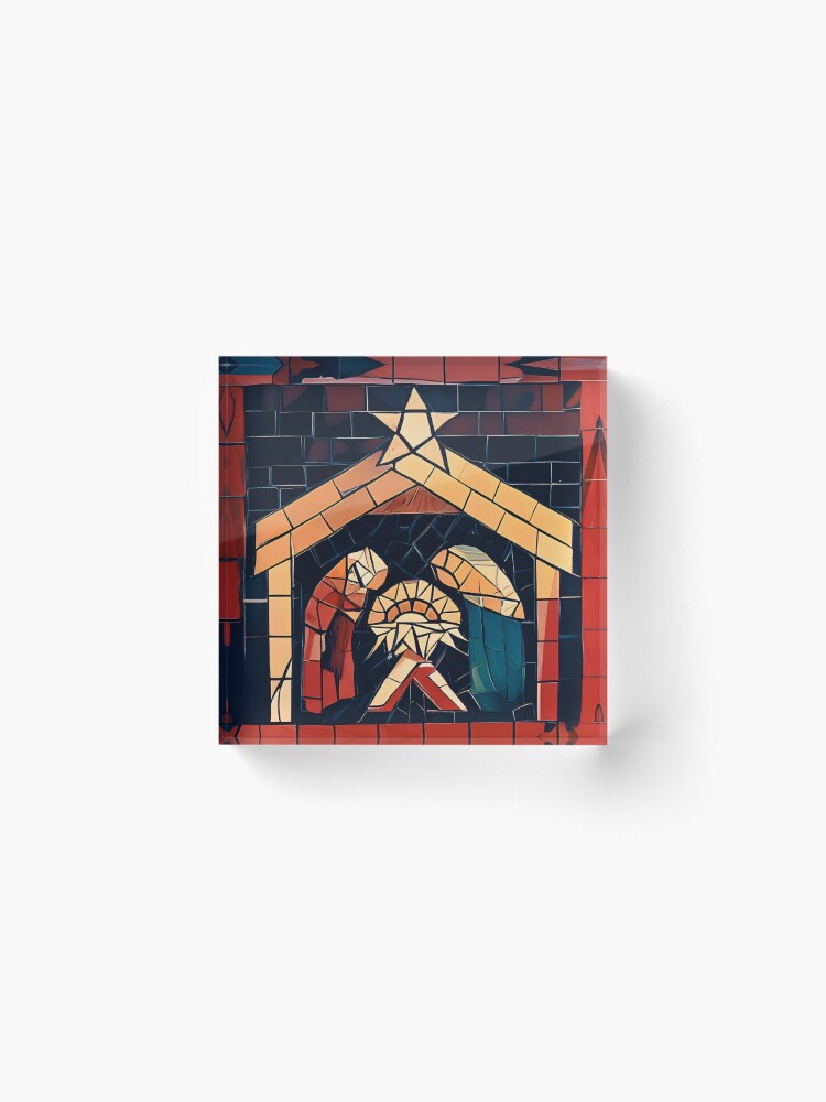 Thumbnail 2 of 5, Acrylic Block, Humble Nativity Mosaic designed and sold by Dana Roper.