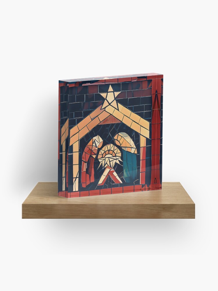 Thumbnail 1 of 5, Acrylic Block, Humble Nativity Mosaic designed and sold by Dana Roper.