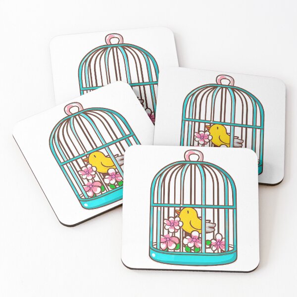 Item preview, Little bird in cage with flroes designed and sold by miguel-ozz.