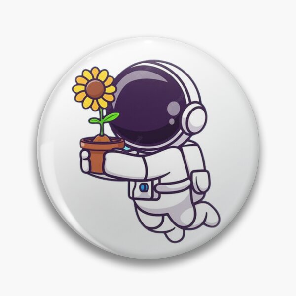 Item preview, Cute astronaut holding sunflower plant in space designed and sold by Stre1f.
