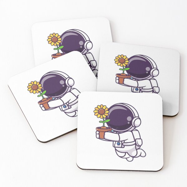 Item preview, Cute astronaut holding sunflower plant in space designed and sold by Stre1f.