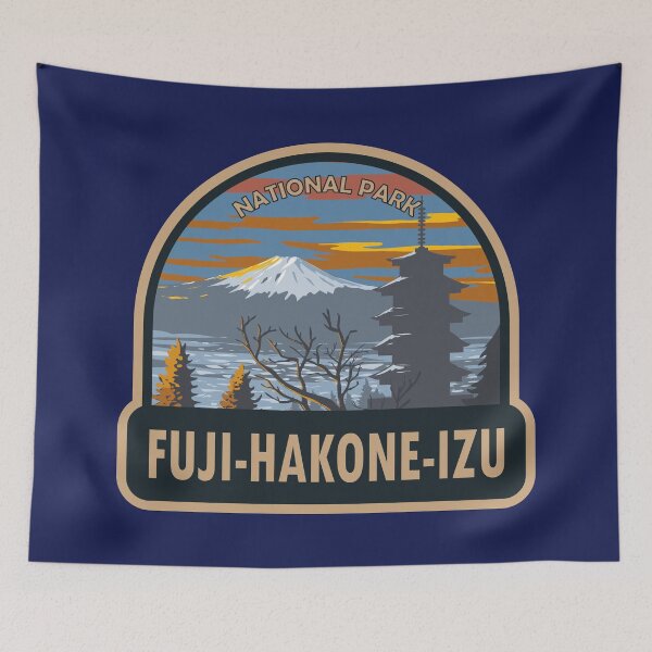 Item preview, Fuji-Hakone-Izu National Park Japan Travel Art designed and sold by KrisSidDesigns.