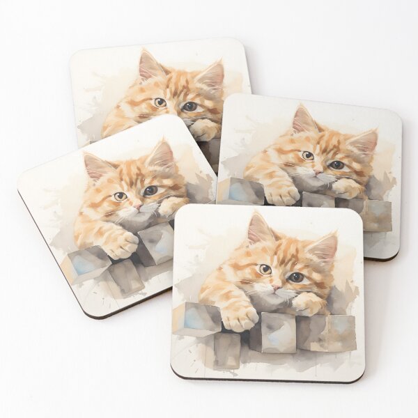 Item preview, Watercolour Cat on the Block designed and sold by AI-Ascendance.