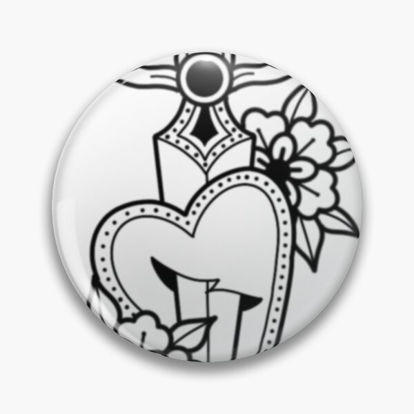 Item preview, Traditional Dagger Through Heart Tattoo designed and sold by dreadmothtattoo.