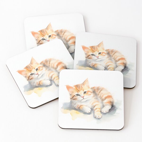 Item preview, Cute Watercolour Kitty designed and sold by AI-Ascendance.
