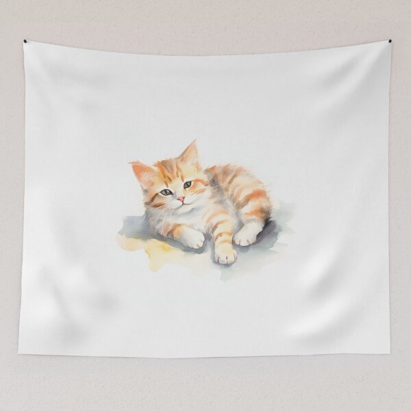 Item preview, Cute Watercolour Kitty designed and sold by AI-Ascendance.