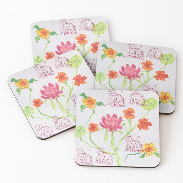 Item preview, Chrysanthemums, Nasturtiums, and Cats designed and sold by sweet-hendrix.