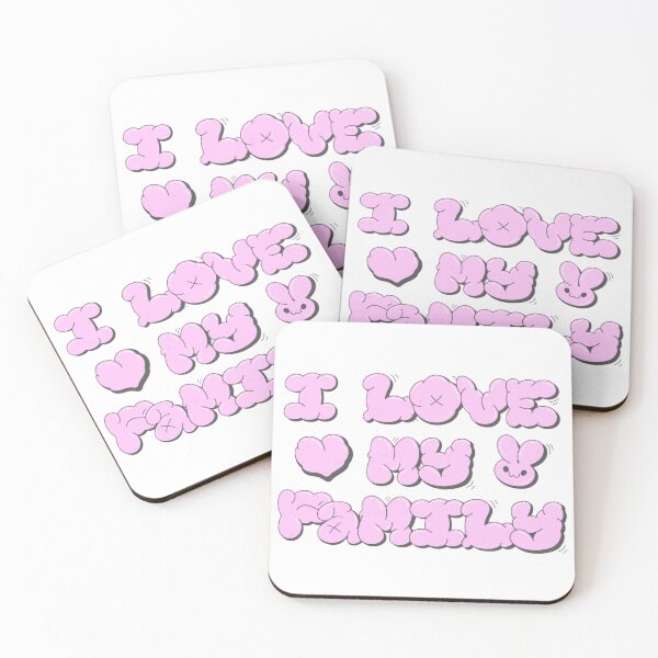 Item preview, I LOVE MY FAMILY KIDS PARENTS PINK CUTE  designed and sold by By-Me-Shopping.