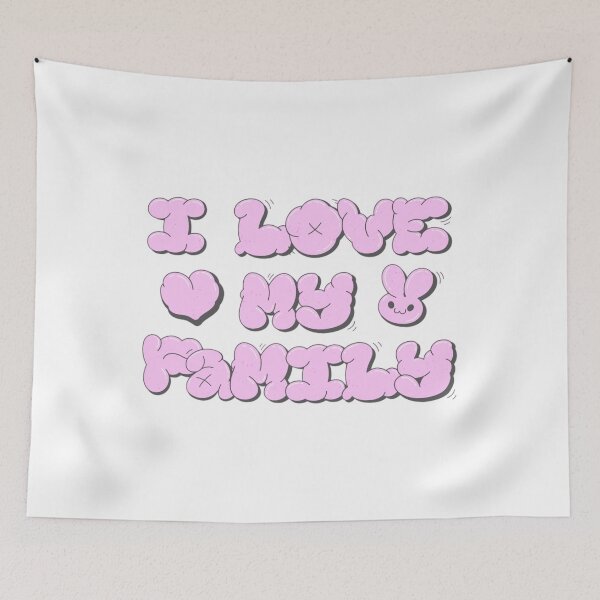Item preview, I LOVE MY FAMILY KIDS PARENTS PINK CUTE  designed and sold by By-Me-Shopping.