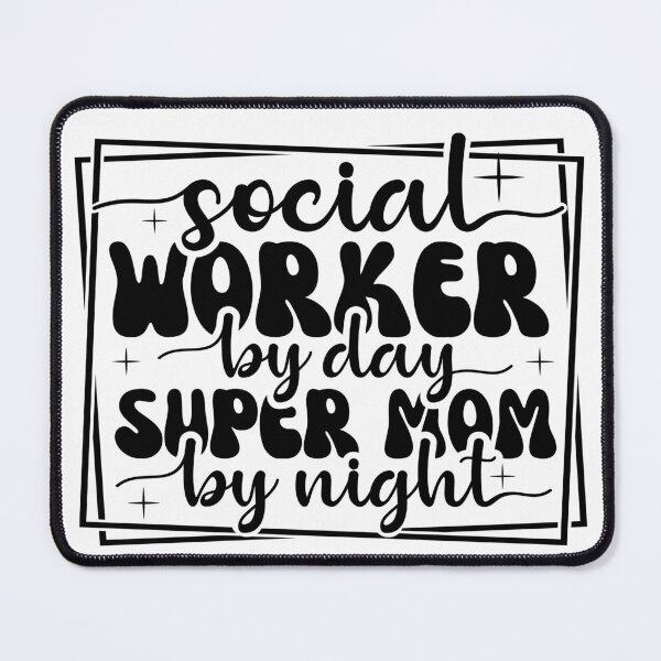 Item preview, Super Mom by Night, Devoted Social Worker by Day: Celebrating the Dual Role designed and sold by Rebekkahsdesign.
